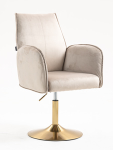 HR280N Scaun Latte din Catifea cu Bază Aurie