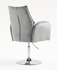 HR280N Scaun Gray din Catifea cu Bază Cromata