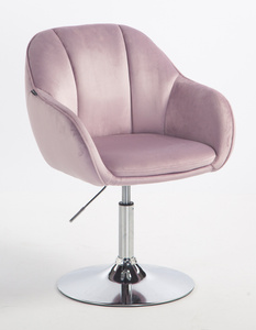 HR2055N Scaun Mov din Catifea cu Bază Cromata