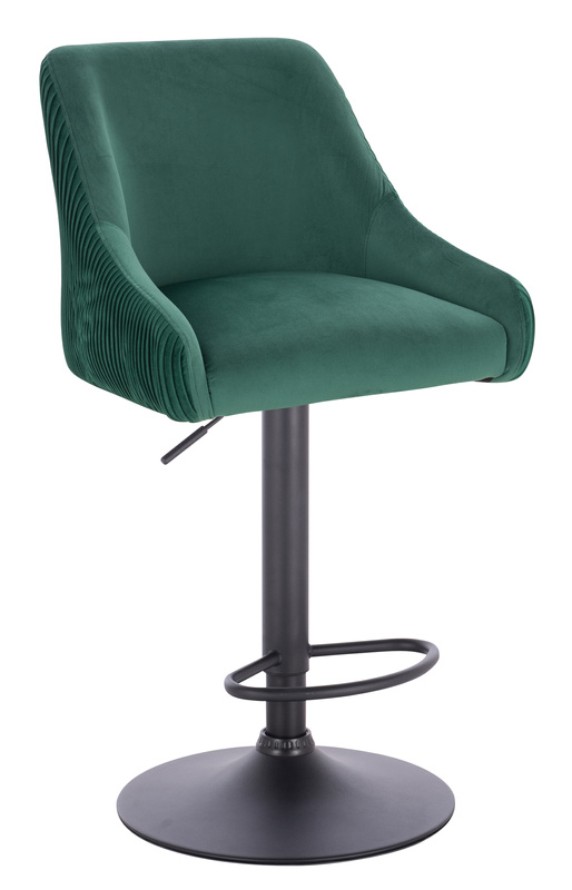 HR920W Scaun Verde din Catifea cu Bază Neagră