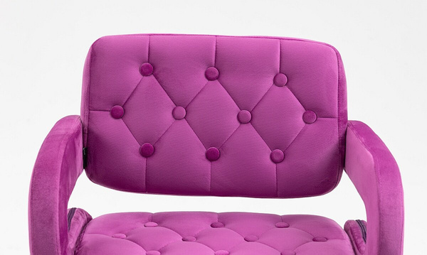 HR8403KW Scaun Catifea Fucsia cu Bază Neagră
