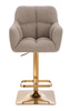 HR550KW Scaun Latte Boucle cu Bază Aurie