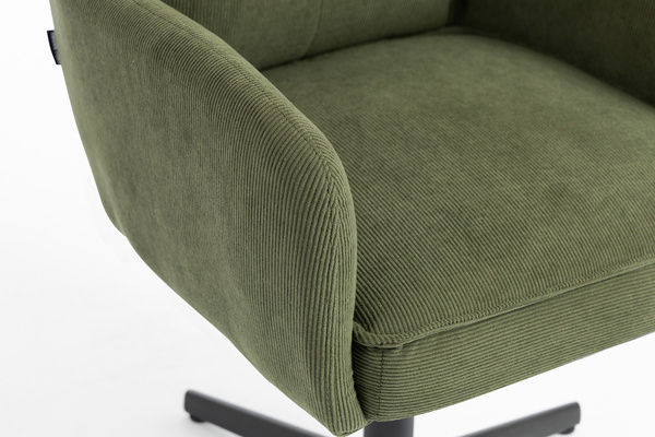 HR250CROSS Scaun Zsályazöld Prémium Kordbársony Bază Neagră