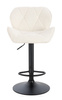 HR111W Scaun Crem Boucle cu Bază Neagră