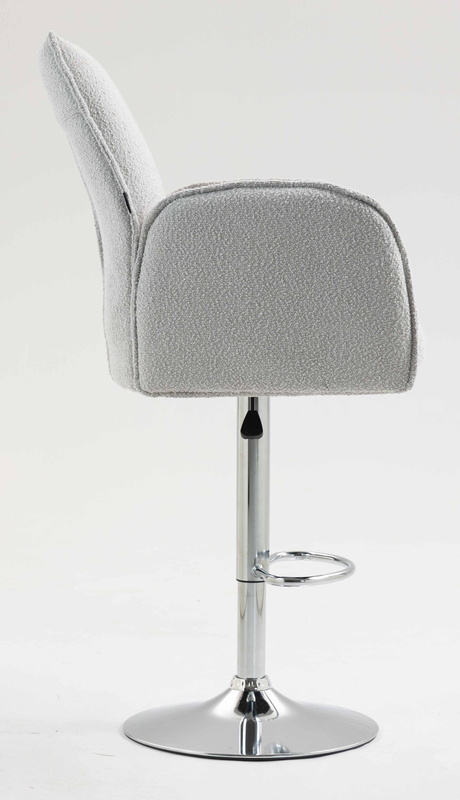 HR280W Scaun Gri Boucle cu Bază Cromata