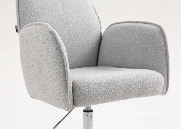 HR280K Scaun Gri Boucle cu Bază Cromata