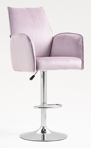 HR280W Scaun Mov din Catifea cu Bază Cromata