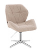 HR212CROSS Scaun Latte Boucle cu Bază Cromata