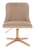 HR940CROSS Scaun Latte din Catifea cu Bază Aurie