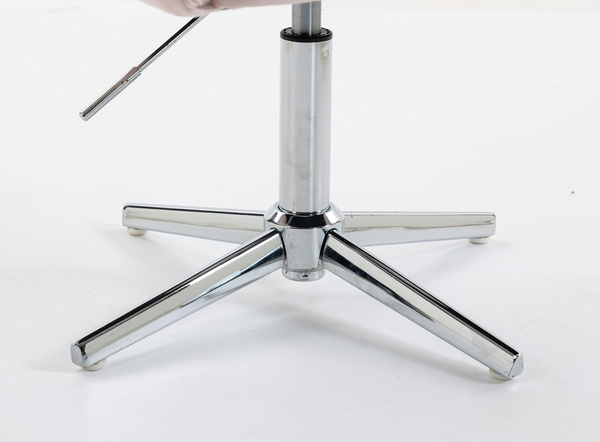 HR250CROSS Scaun Catifea Roz Pudra Bază Cromata