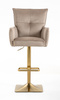 HR250KW Scaun Catifea Latte Bază Aurie