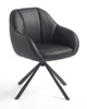 HR2055 BAZĂ STEA Scaun Neagră din Piele Ecologica cu Bază Neagră