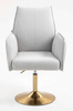 HR280N Scaun Gri Boucle cu Bază Aurie