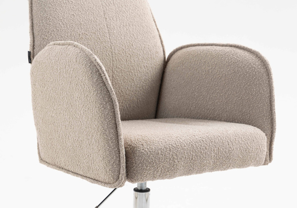 HR280K Scaun Latte Boucle cu Bază Cromata