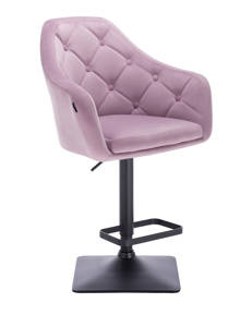 HR831KW  Scaun Catifea Mov cu Bază Neagră