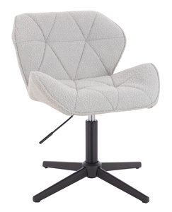 HR111CROSS Scaun Gri Boucle cu Bază Neagră