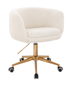 HR333K Scaun Boucle Crem cu Bază Aurie