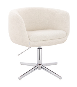 HR333CROSS Scaun Boucle Crem cu Bază Cromata