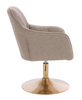 HR550N Scaun Latte Boucle cu Bază Aurie