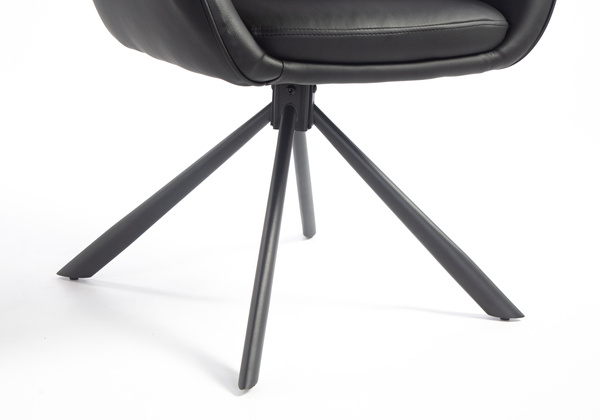 HR2055 BAZĂ STEA Scaun Neagră din Piele Ecologica cu Bază Neagră