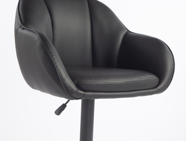 HR2055W Scaun Neagră din Piele Ecologica cu Bază Neagră
