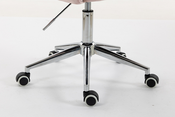 HR250K Scaun Catifea Roz Pudra Bază Cromata