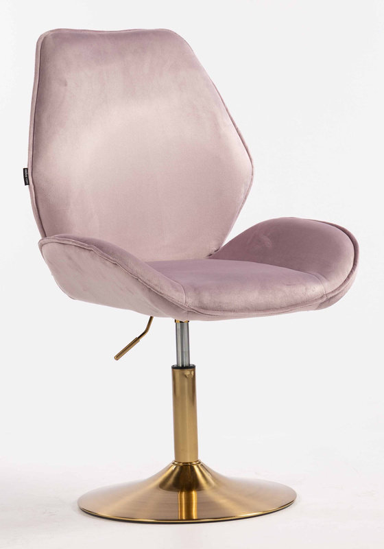 HR350N Scaun Mov din Catifea Bază Aurie