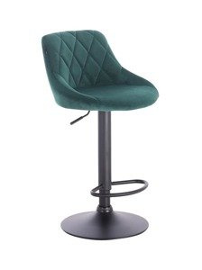 HR1054W Scaun Verde din Carifea cu Bază Neagră