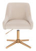 HR920CROSS Scaun Crem din Catifea cu Bază Aurie