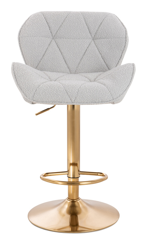HR111W Scaun Gri Boucle cu Bază Aurie