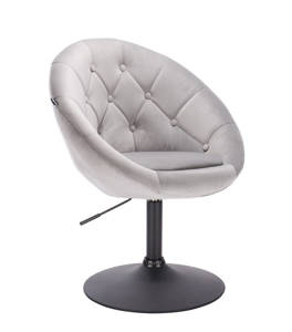 HR8516N scaun Catifea Gray cu Bază Neagră