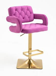 HR8403KW Scaun Catifea Fucsia cu Bază Aurie