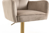 HR250KW Scaun Catifea Latte Bază Aurie