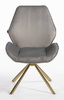 HR350 BAZĂ STEA Scaun Gray din Catifea Bază Aurie
