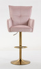 HR250W Scaun Catifea Roz Pudra Bază Aurie