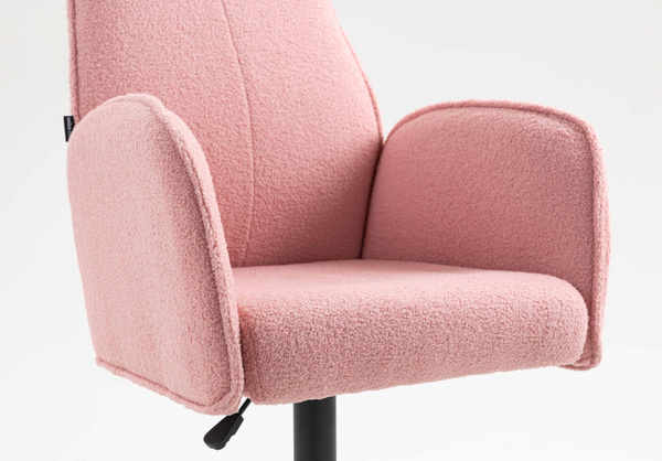 HR280KW Scaun Roz Pudra Boucle cu Bază Neagră