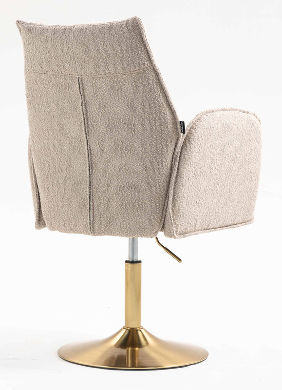 HR280N Scaun Latte Boucle cu Bază Aurie