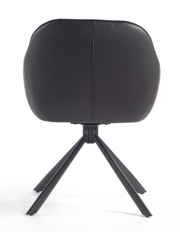 HR2055 BAZĂ STEA Scaun Neagră din Piele Ecologica cu Bază Neagră
