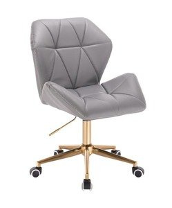 HR212K ZIC-ZAC Scaun Gri cu Bază Aurie
