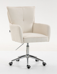 HR250K Scaun Crem Boucle Bază Cromata