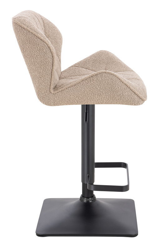 HR111KW Scaun Latte Boucle cu Bază Neagră