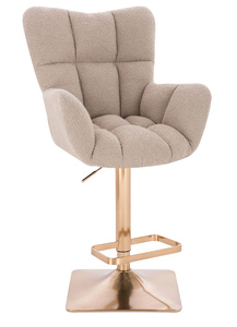HR650KW Latte Boucle Scaun Bază Aurie