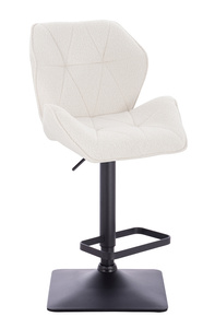 HR212KW Scaun Crem Boucle cu Bază Neagră