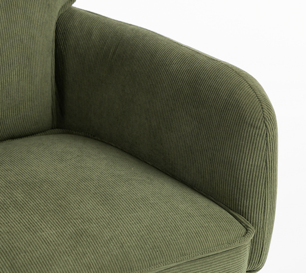 HR250CROSS Scaun Zsályazöld Prémium Kordbársony Bază Aurie