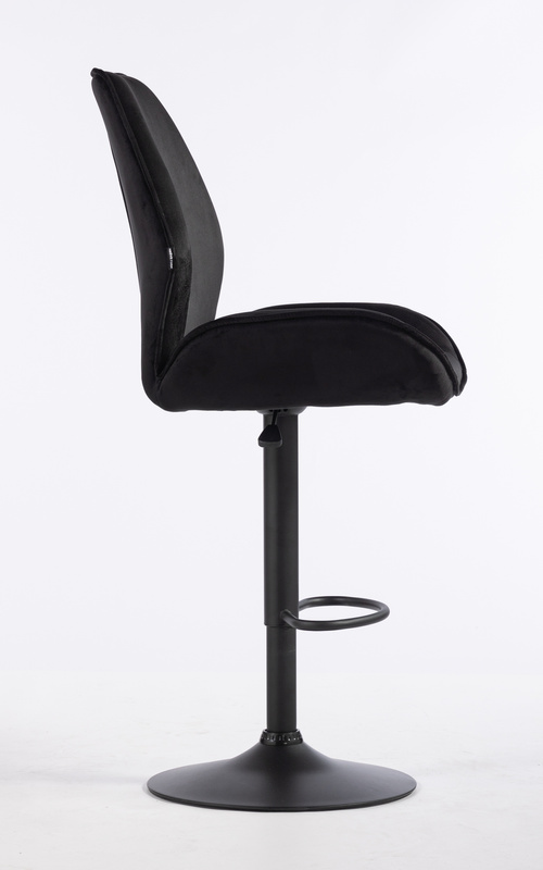 HR350W Scaun Neagră din Catifea Bază Neagră