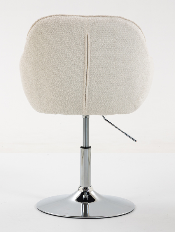 HR2055N Scaun Crem din Boucle cu Bază Cromata