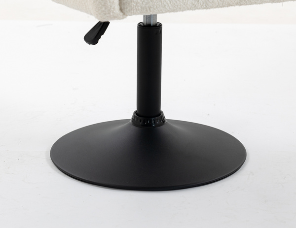 HR250N Scaun Crem Boucle Bază Neagră