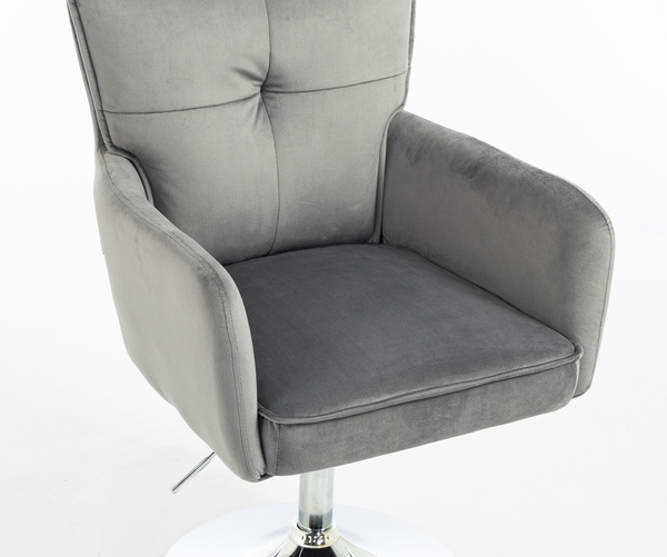 HR250N Scaun Catifea Grafit Bază Cromata