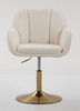 HR2055N Scaun Crem din Boucle cu Bază Aurie