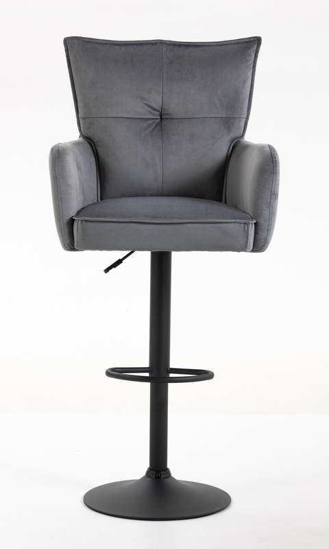 HR250W Scaun Catifea Grafit Bază Neagră